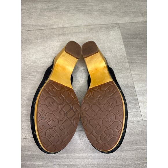 UGG Women's ABBIE CLOG 5772, 1828 (Sheep Skin, Stud Detail Wooden Heel) Size 7 - Picture 6 of 6